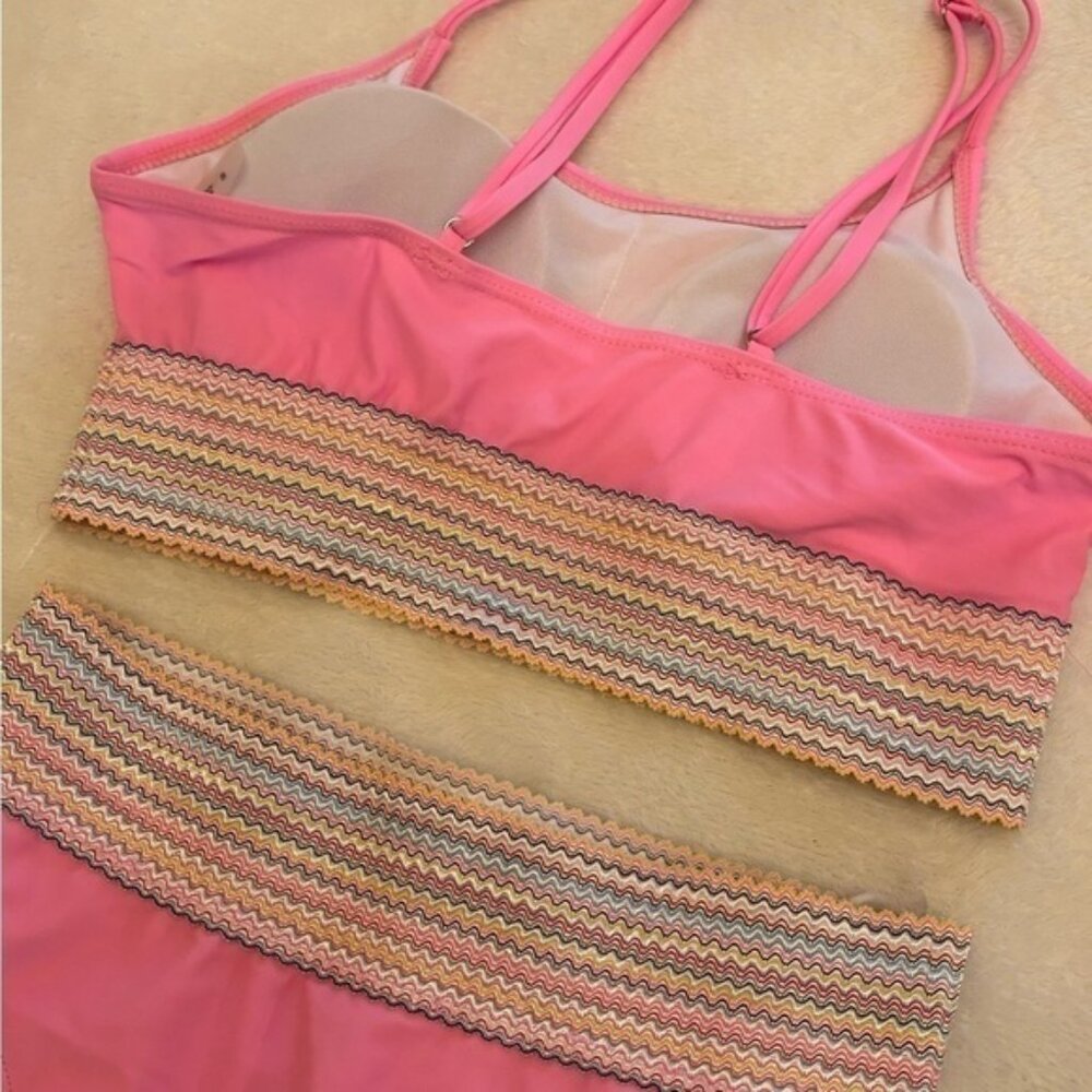 BARBIE PINK WITH MULTI COLOR BAND SZ SMALL - Picture 3 of 6